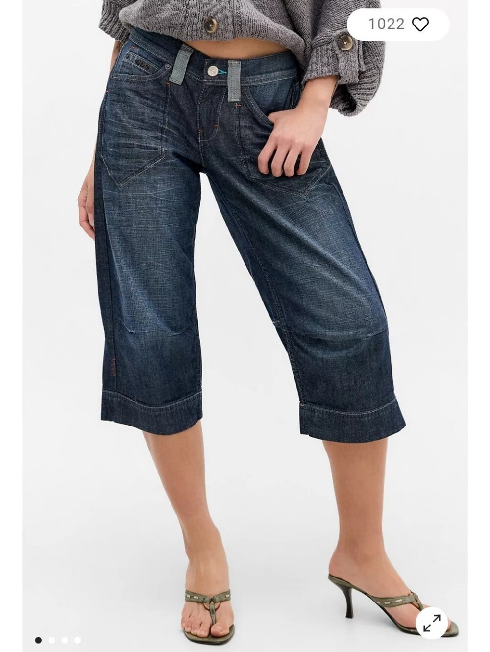 Vero Moda Dark Wash Pedal Pushers